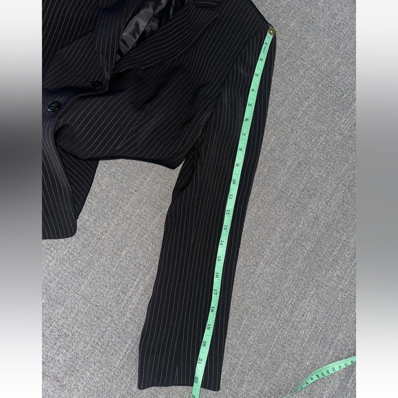 Tahari Arthur Levine Stripe Casual Black Blazer Jacket Career Women's Sz 4 Petit - Picture 9 of 9